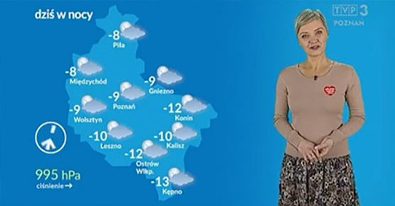 Wieloletnia pogodynka TVP Poznań - Patrycja Kasperczak właśnie straciła pracę. Powód? Bo wystąpiła na wizji z serduszkiem ...WOŚP