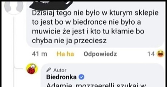 Podziwiam opanowanie pracowników Biedronki...