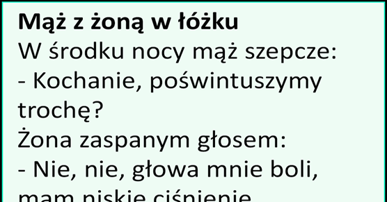 Mąż z żoną w łóżku...