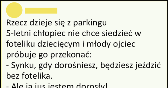 5-letni chłopiec nie chce siedzieć w foteliku dziecięcym i...