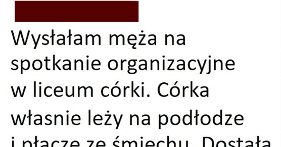Ojciec na szkolnym spotkaniu organizacyjnym 