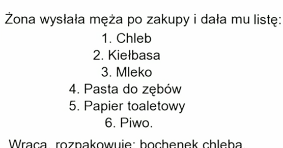Mąż poszedł na zakupy