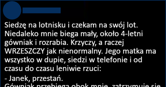 Niegrzeczny 4-latek na lotnisku